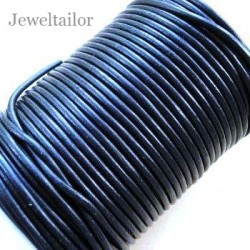 2-10 Metres of Quality Black Leather Cord Stringing Material 2mm ~ Jewellery Making Essentials